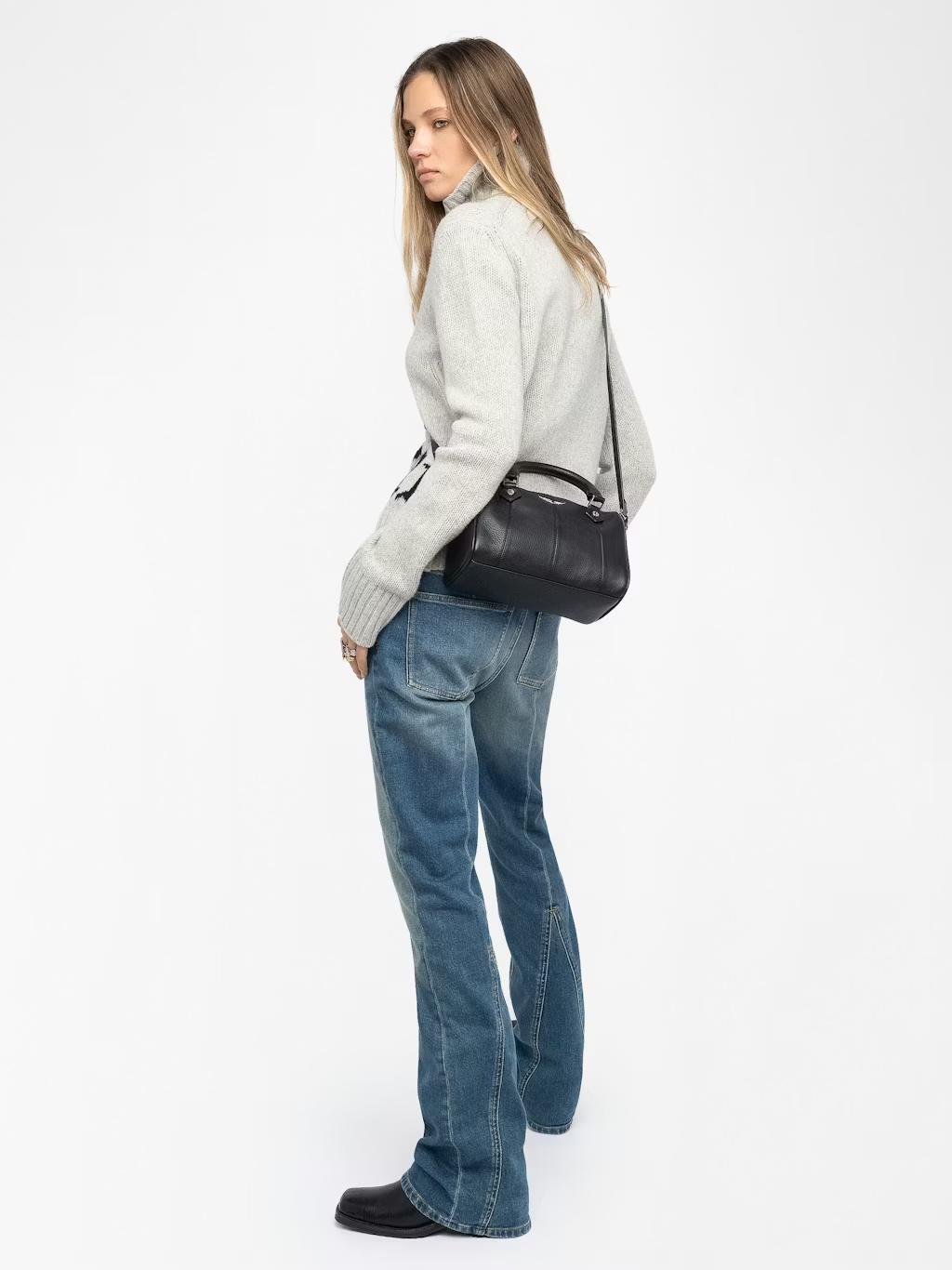 Zadig & Voltaire Sunny XS Vibe Monogram Bag, Black.