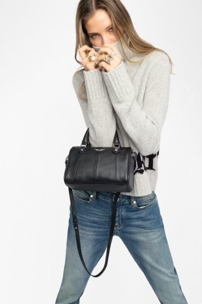 Zadig & Voltaire Sunny XS Vibe Monogram Bag, Black.