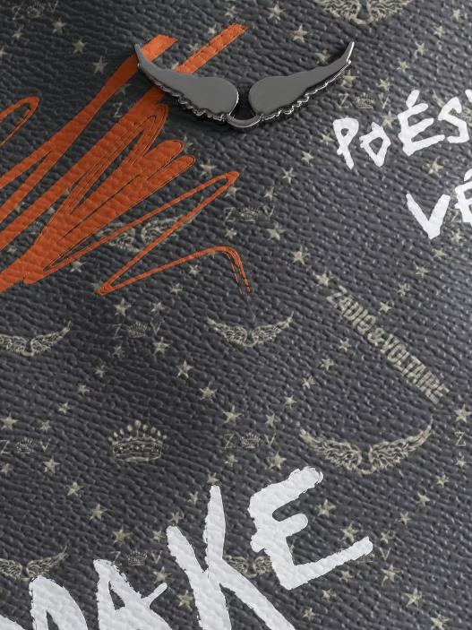 Zadig & Voltaire Z Shopper XL Monogram Tag Bag, Road.