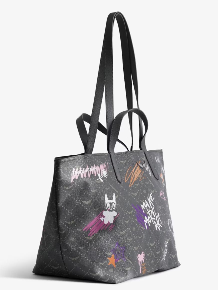Zadig & Voltaire Z Shopper XL Monogram Tag Bag, Road.