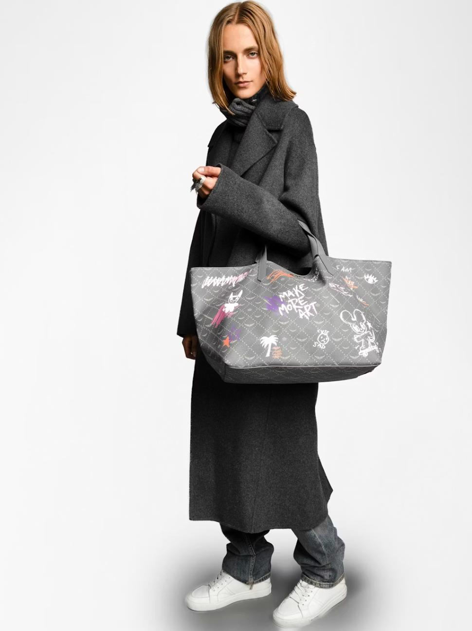Zadig & Voltaire Z Shopper XL Monogram Tag Bag, Road.