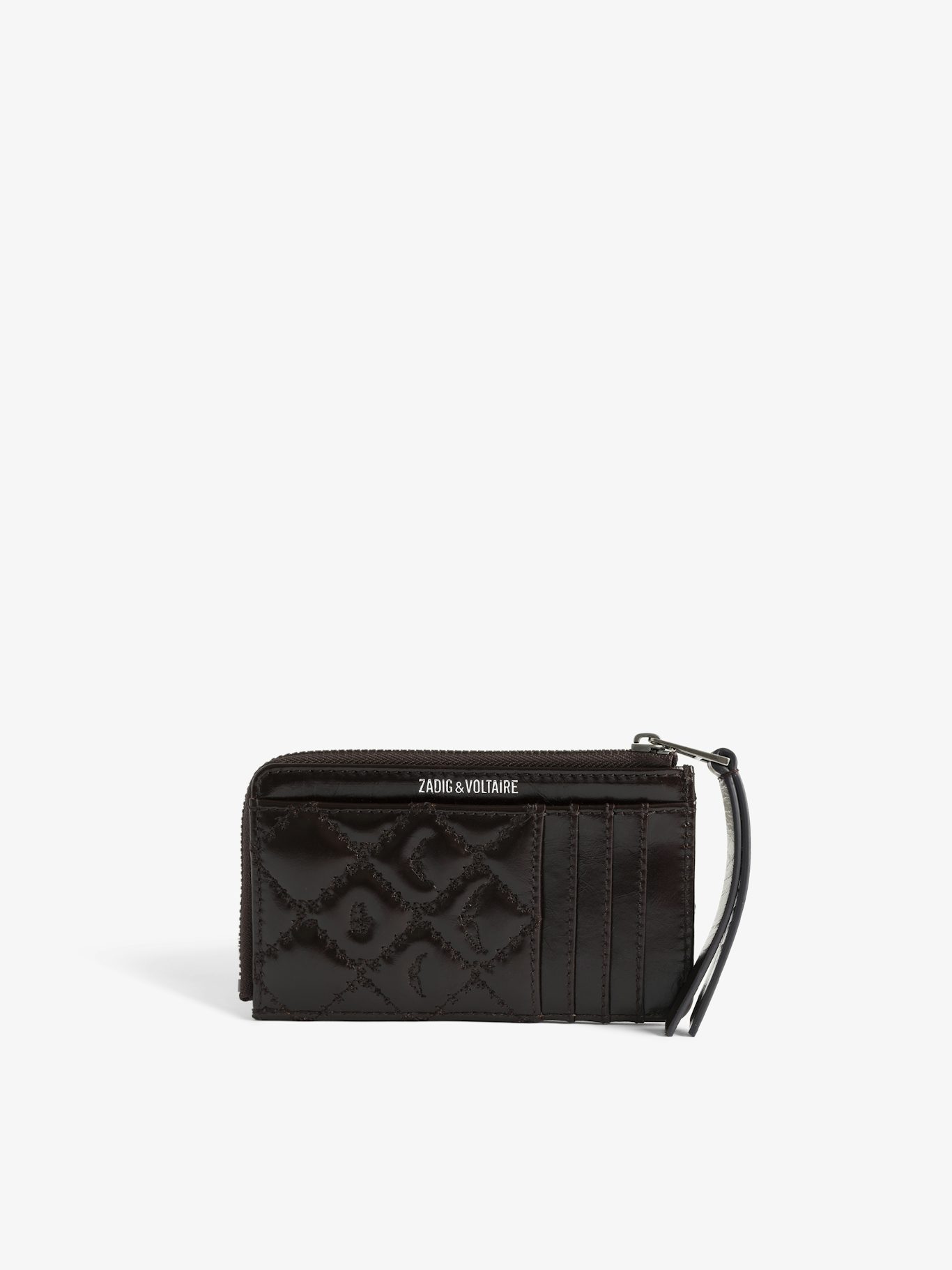 Zadig & Voltaire ZV Card Vintage Monogram Wallet, Brownie.