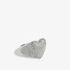 Zadig & Voltaire Heartbreaker Full Strass Ring, Shiny Silver.