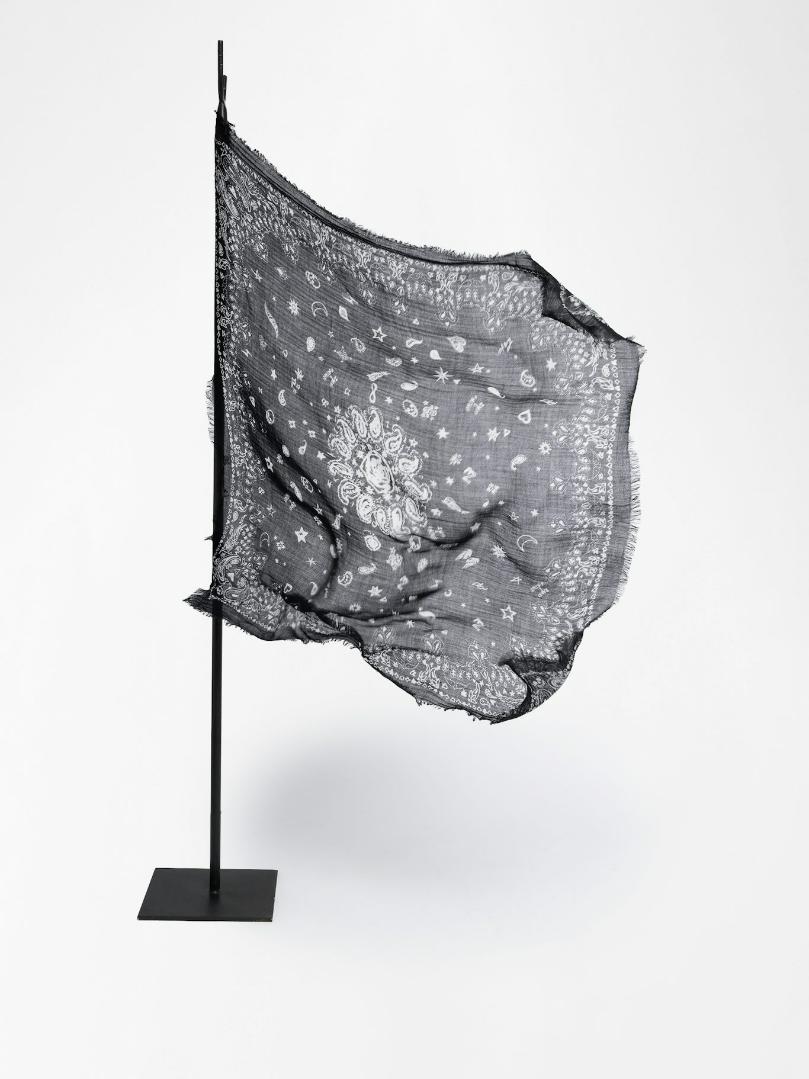Zadig & Voltaire Nuage Bandana Scarf, Black.