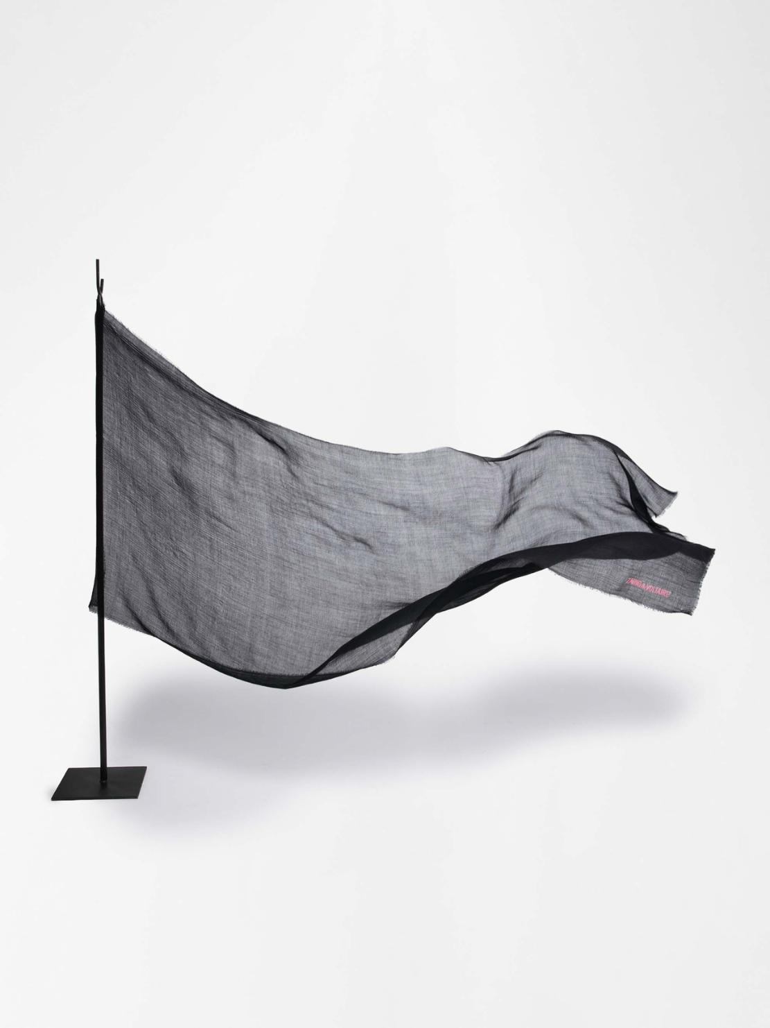 Zadig & Voltaire Nuage Scarf, Black.