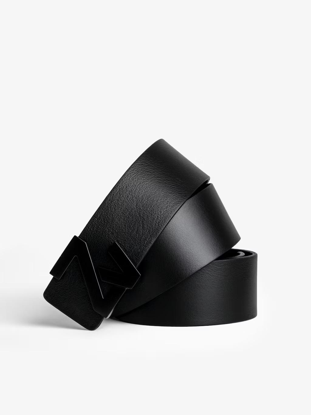 Zadig & Voltaire ZV Initiale La Belt, Black.