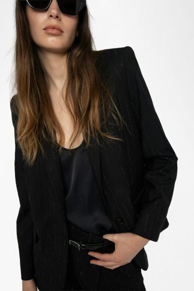 Zadig & Voltaire Valse Blazer, Black.