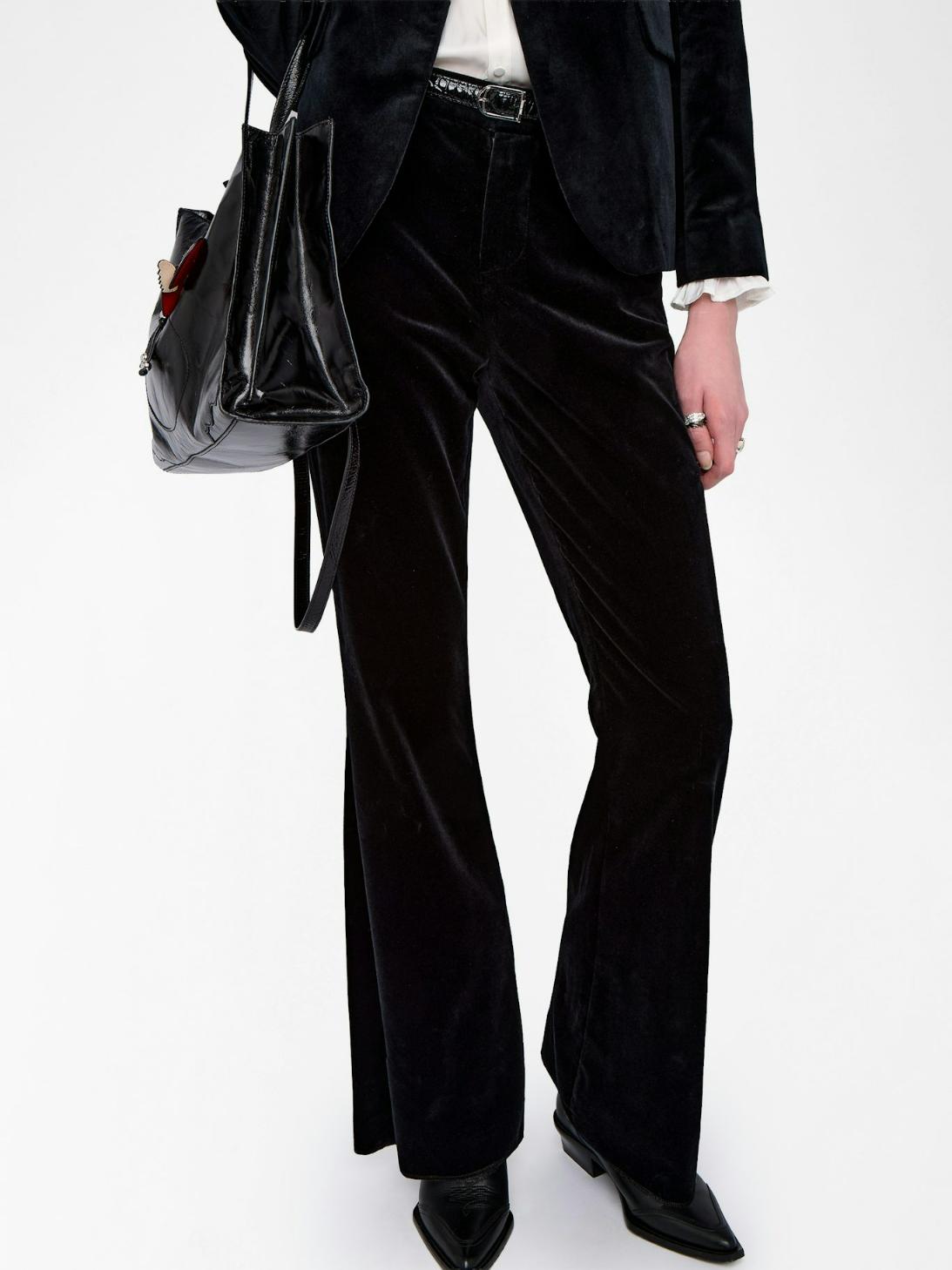 WWPA00801_BLACK_ADDI_1_6909fd6b7bf93 Zadig & Voltaire Prevy Velvet Trousers