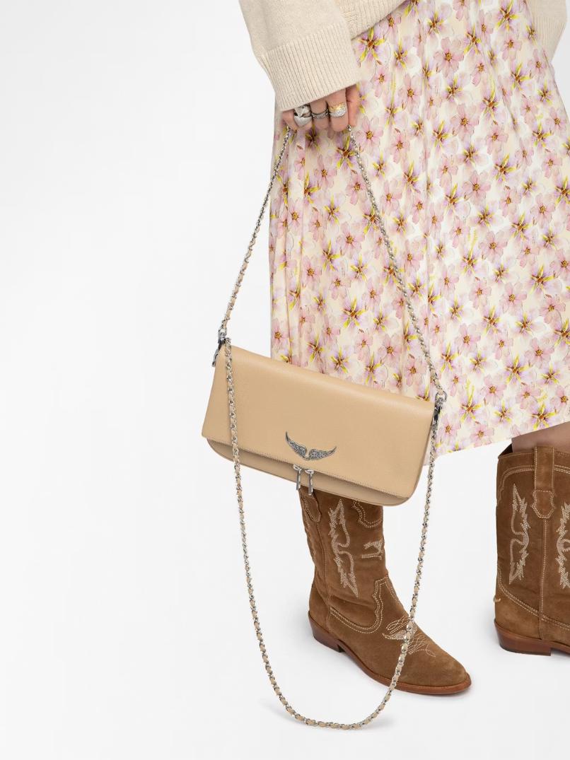 Zadig & Voltaire Rock Clutch, Clay.