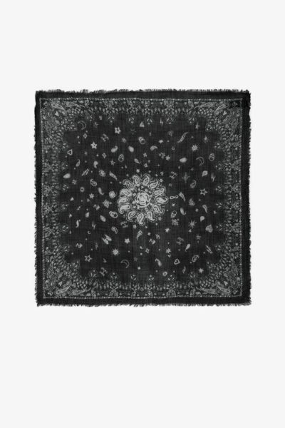 Zadig & Voltaire Nuage Bandana Scarf, Black.