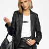 Zadig & Voltaire Valse Leather Blazer, Black.