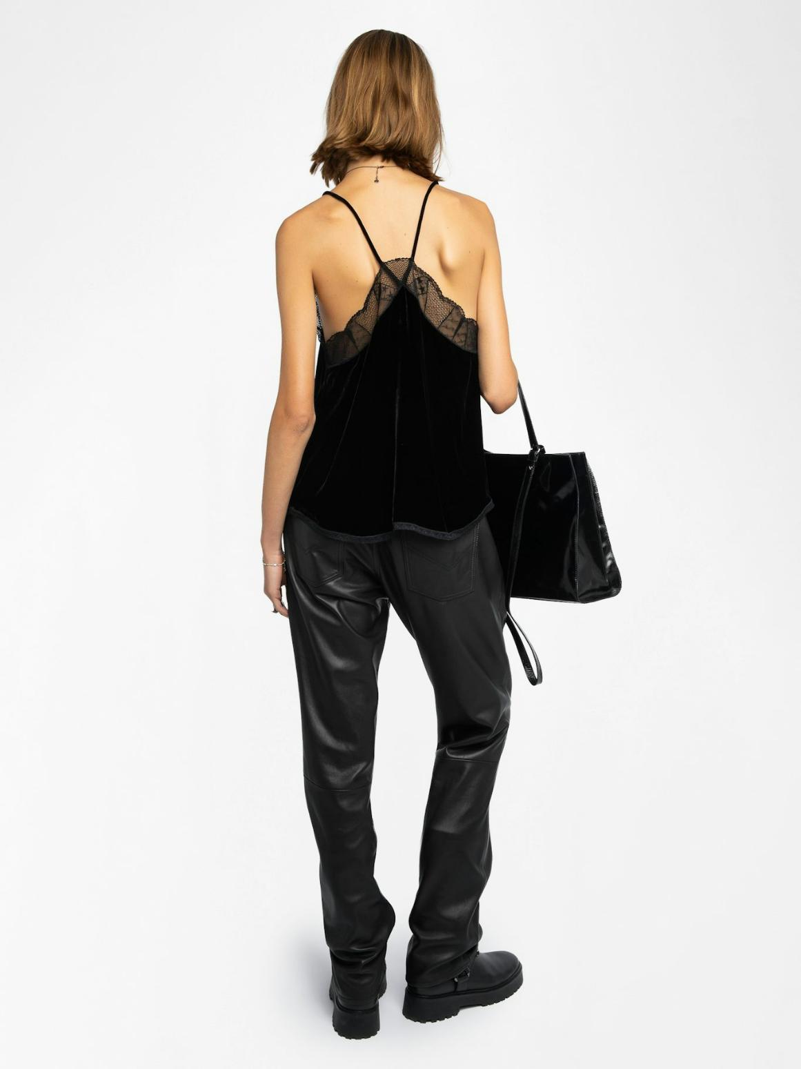 Zadig & Voltaire Christy Velvet Camisole, Black.