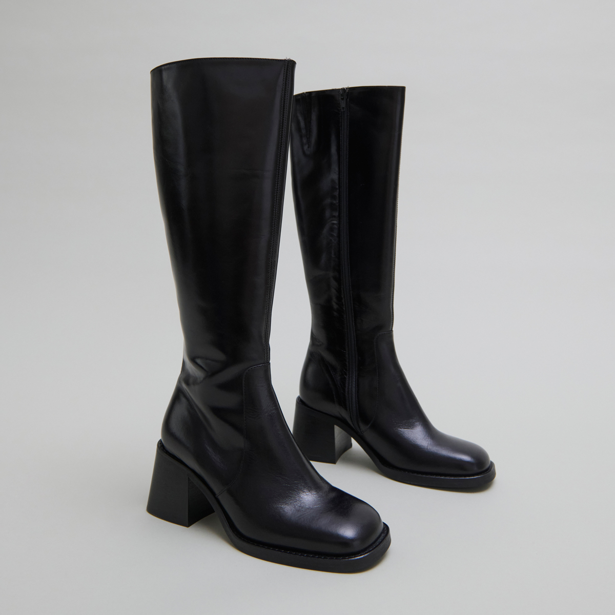 02W008488C.1726056106 Jonak Diou Heeled Ankle Boots, Black Leather