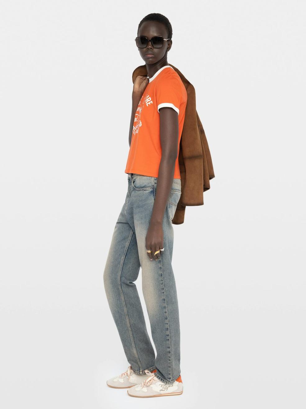 Zadig & Voltaire Woos T-Shirt, Tangerine.