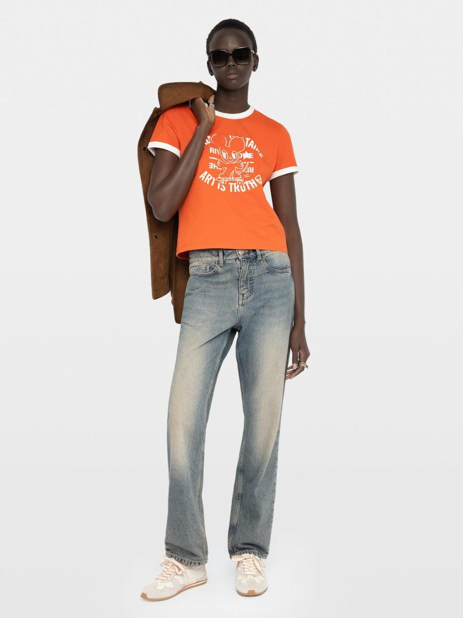 Zadig & Voltaire Woos T-Shirt, Tangerine.