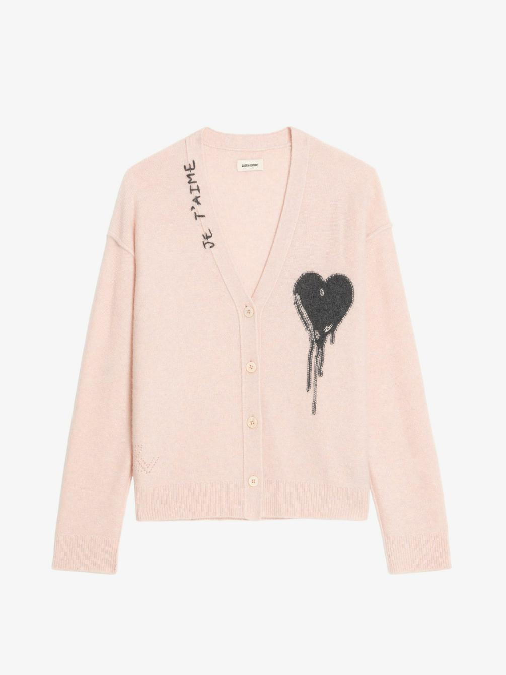 KWCA01675_PEARLY_PACKSHOT_6900e727e71ce Zadig & Voltaire Mirkaz Cashmere Cardigan, Pearly.
