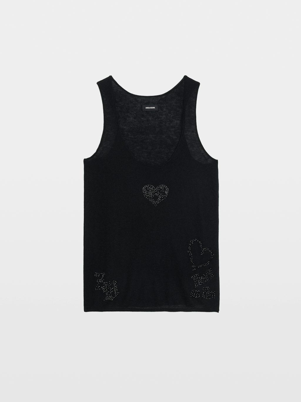 KWTO01139_BLACK_PACKSHOT_694133f74383d Zadig & Voltaire Lee Tank Top, Black.