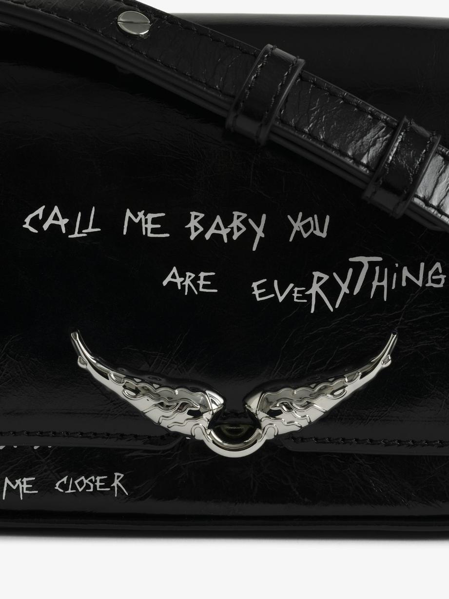 Zadig & Voltaire Le Zazi Vintage Graffiti Bag, Black.