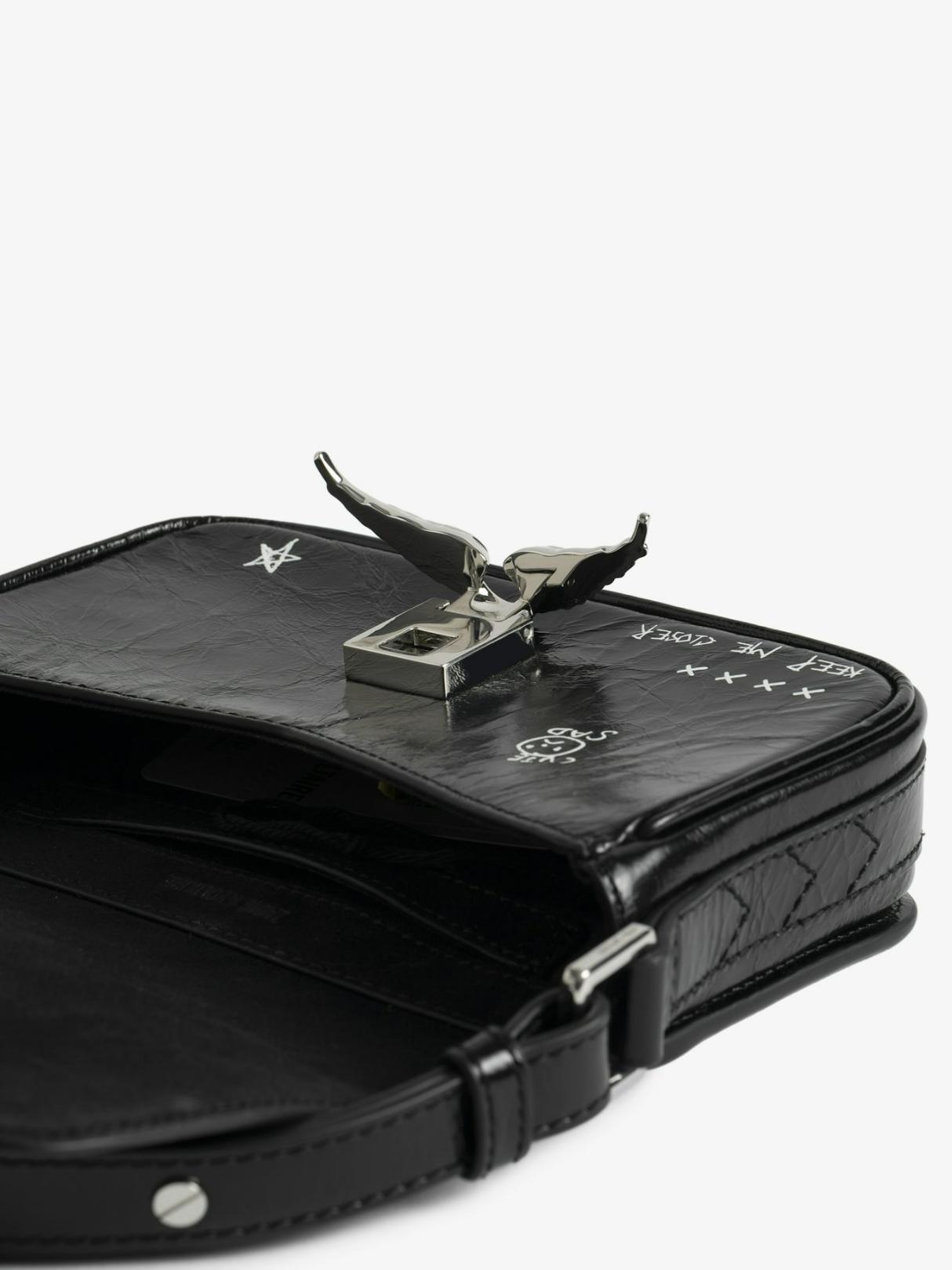 Zadig & Voltaire Le Zazi Vintage Graffiti Bag, Black.