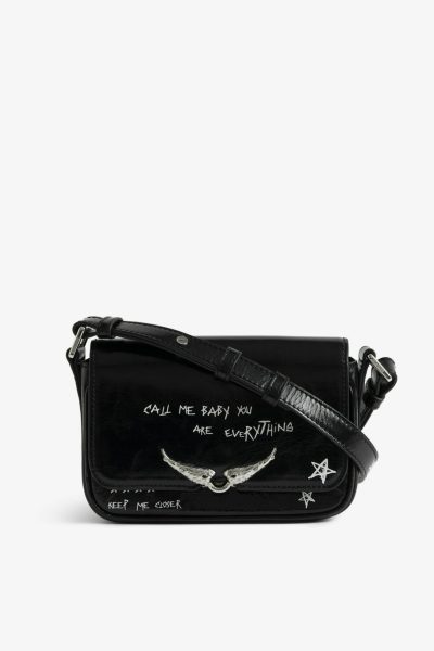 Zadig & Voltaire Le Zazi Vintage Graffiti Bag, Black.