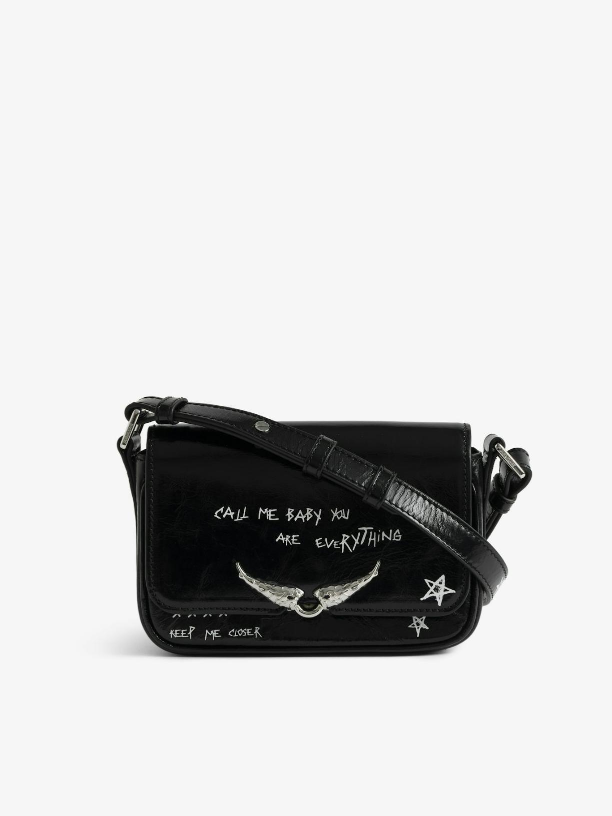 Zadig & Voltaire Le Zazi Vintage Graffiti Bag, Black.