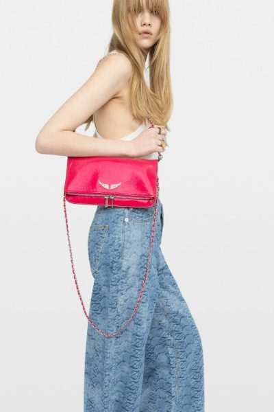 Zadig & Voltaire Rock Vintage Patent Clutch,