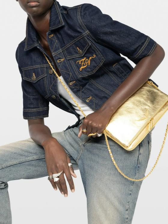 Zadig & Voltaire Rock Vintage Metal Clutch,