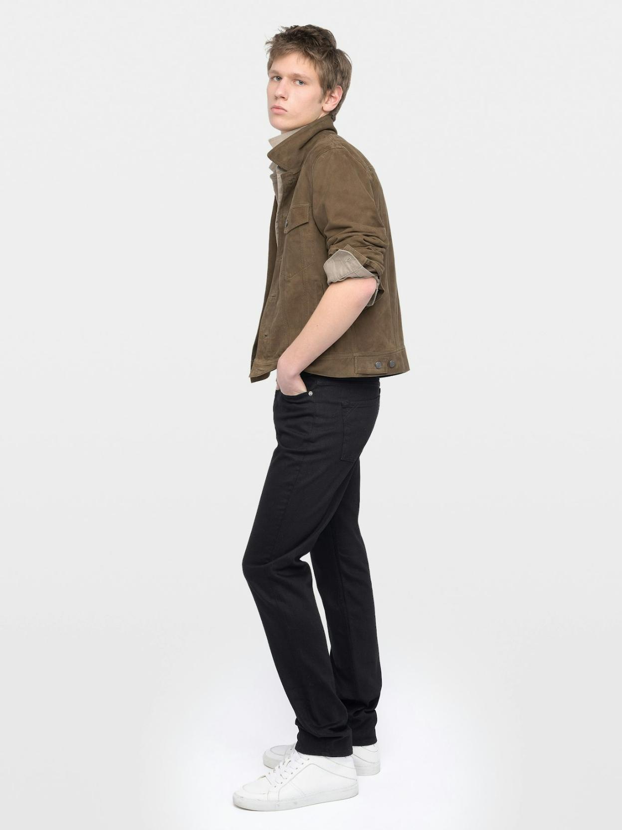 Zadig & Voltaire Bases Suede Leather Jacket, Moss.