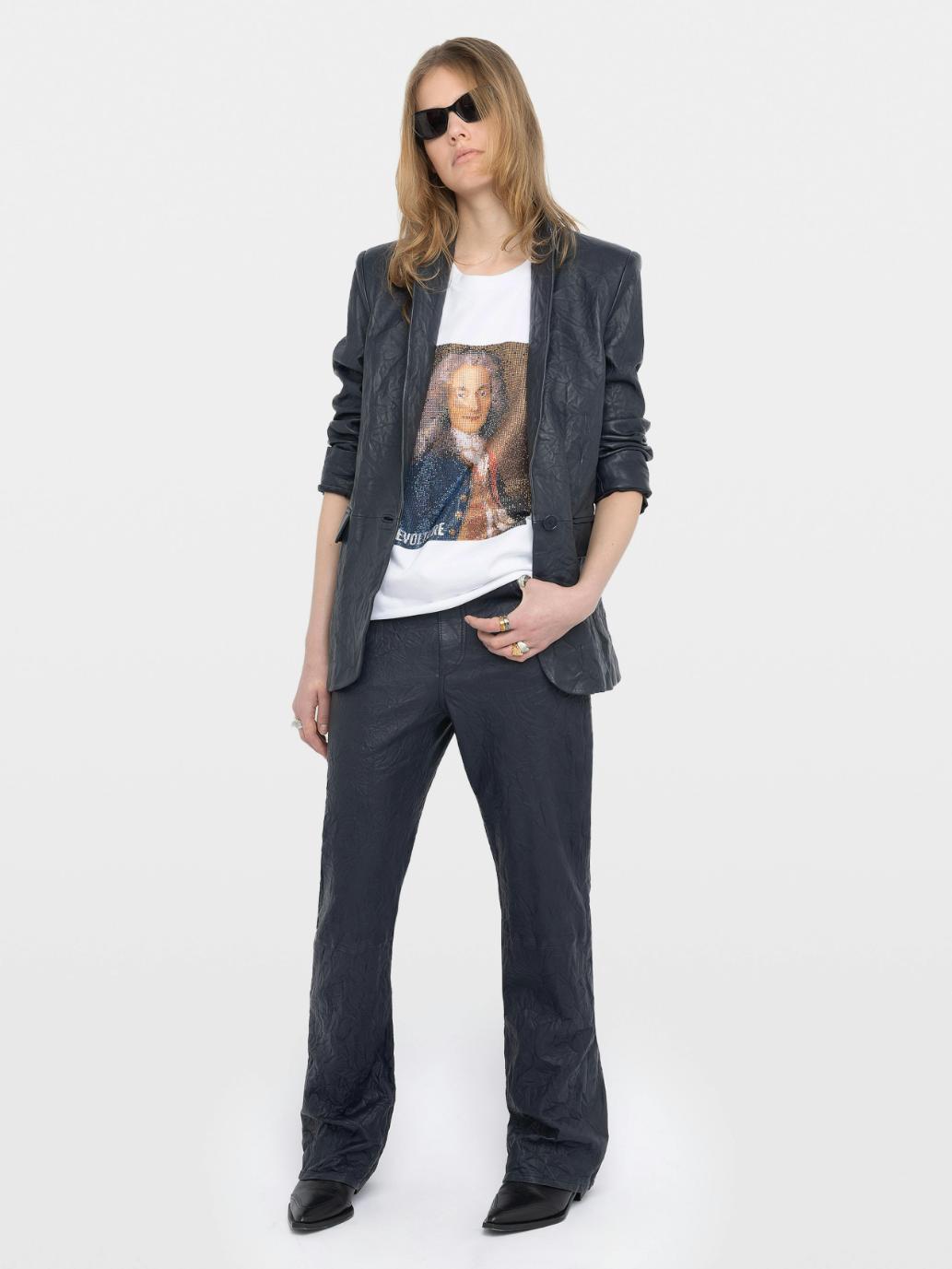 RWPA00069_ENCRE_SHOOTING_6996cef92a913 Zadig & Voltaire Evy Leather Trousers, Encre.