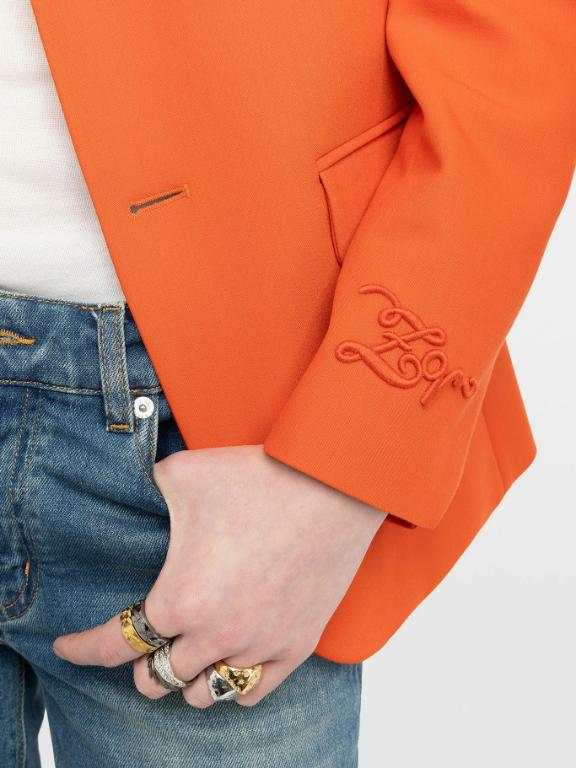 WWBL01968_TANGERINE_ADDI_2_697340cb2e87f Zadig & Voltaire Vanille Blazer, Tangerine.