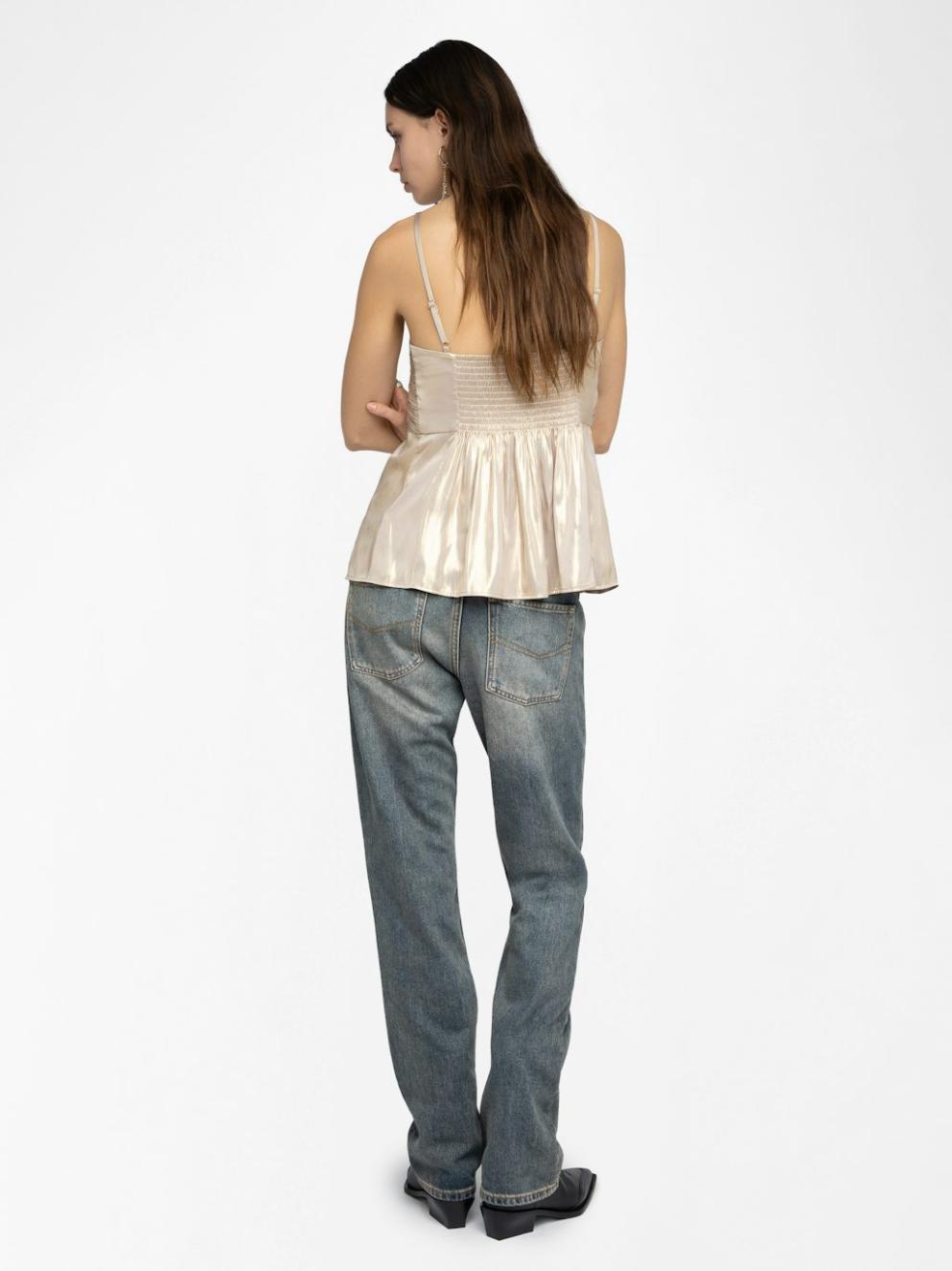 Zadig & Voltaire Cippie Satin Camisole, Gold.