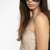 Zadig & Voltaire Rippie Satin Dress, Gold.