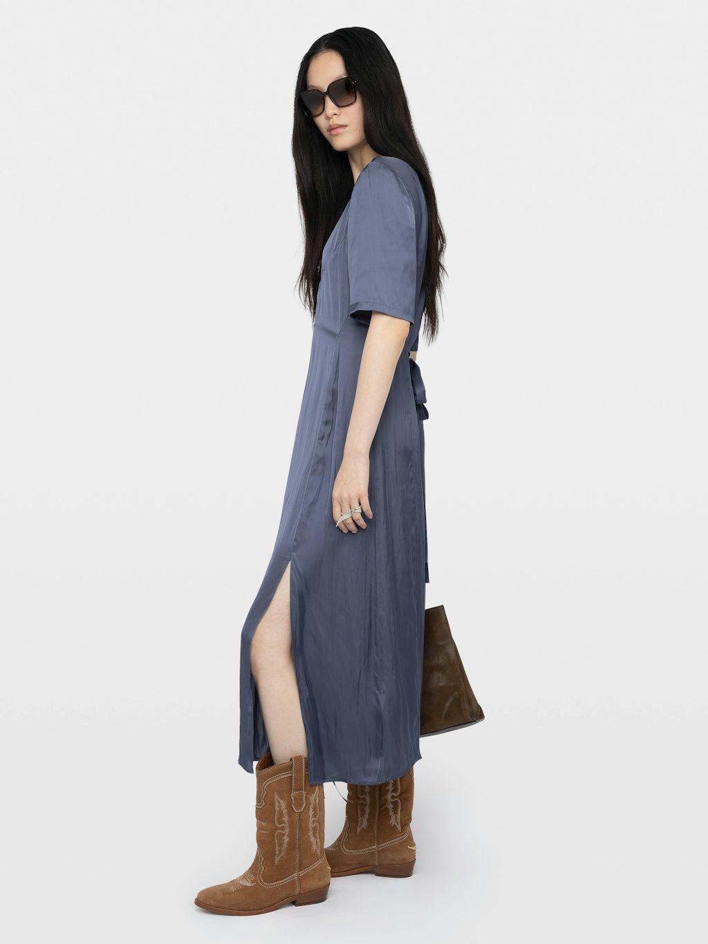 Zadig & Voltaire Rodalan Satin Dress, Storm.