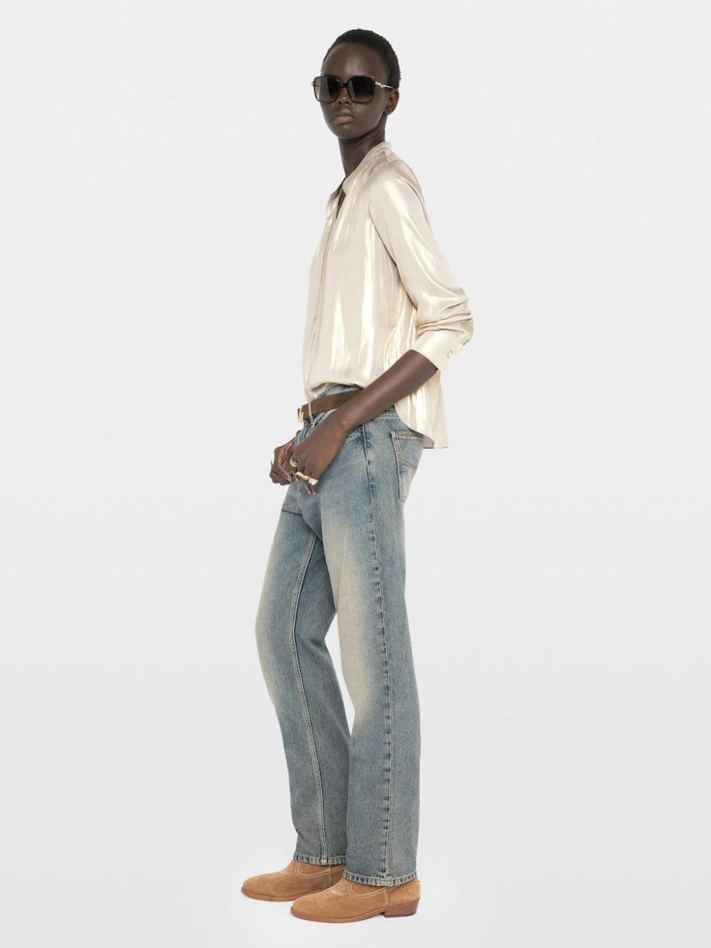 WWSH02319_GOLD_ADDI_1_693946c5e990e Zadig & Voltaire Satin Tink Blouse, Gold.