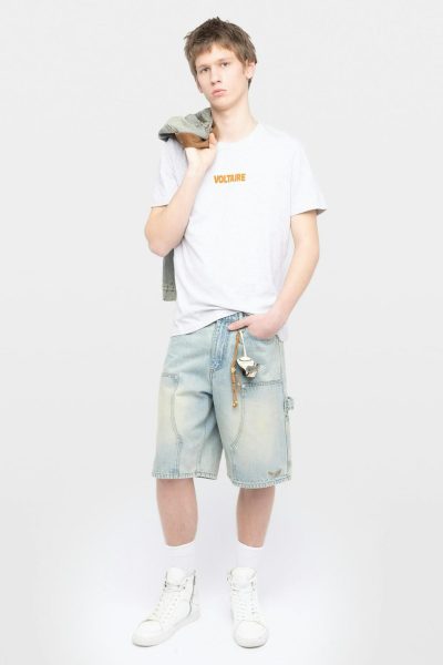 Zadig & Voltaire Tommy T-shirt, Gris Chine Clair.