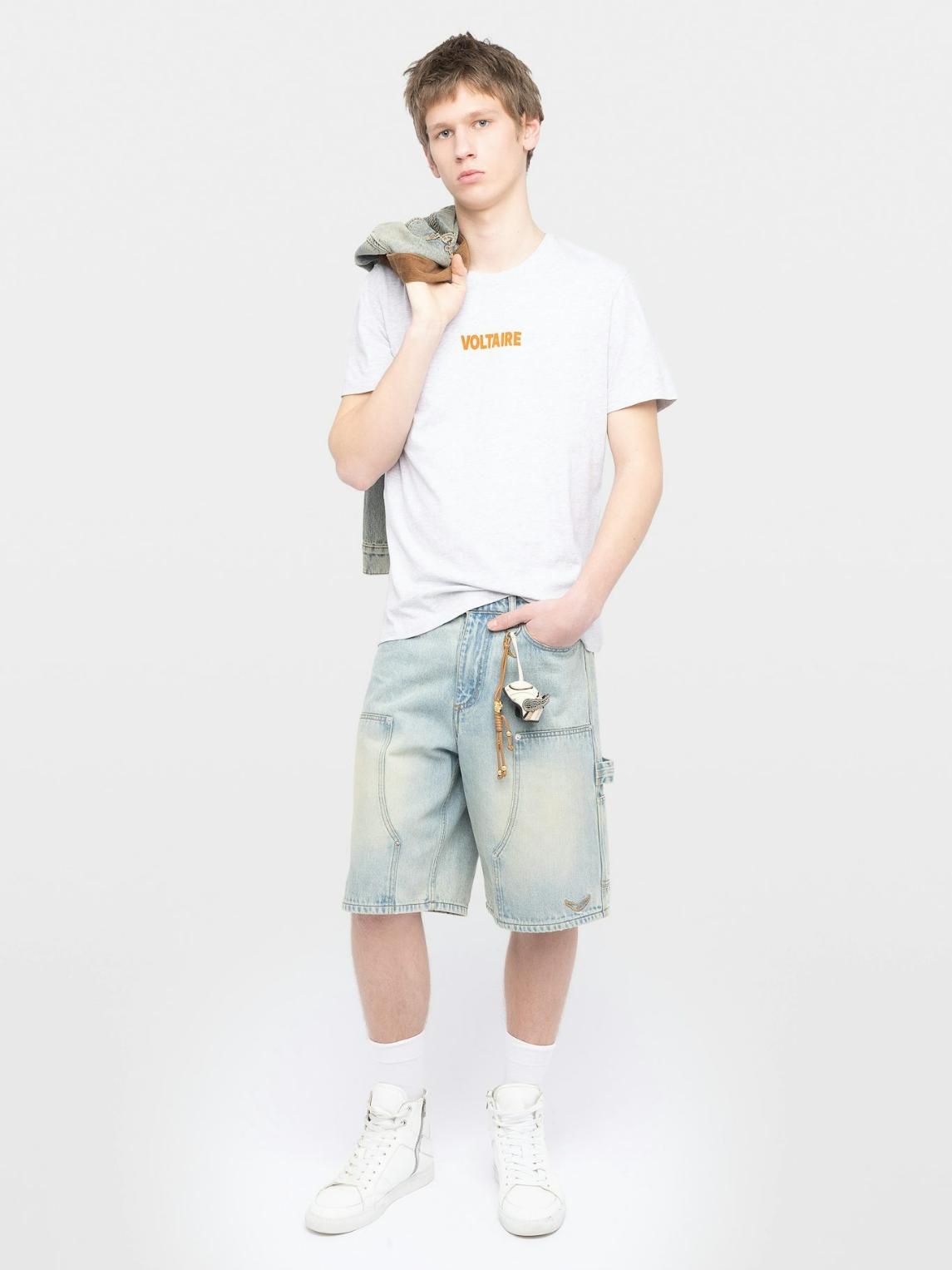 jmts01756_gris_chine_clair_shooting Zadig & Voltaire Tommy T-shirt, Gris Chine Clair.