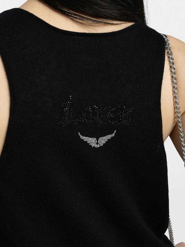 kwto01139_black_hover Zadig & Voltaire Lee Tank Top, Black.