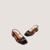 Jonak Argos Sandals, Shiny Black Leather