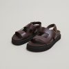 Jonak Lagune Platform Sandals, Brown Glazed Leather