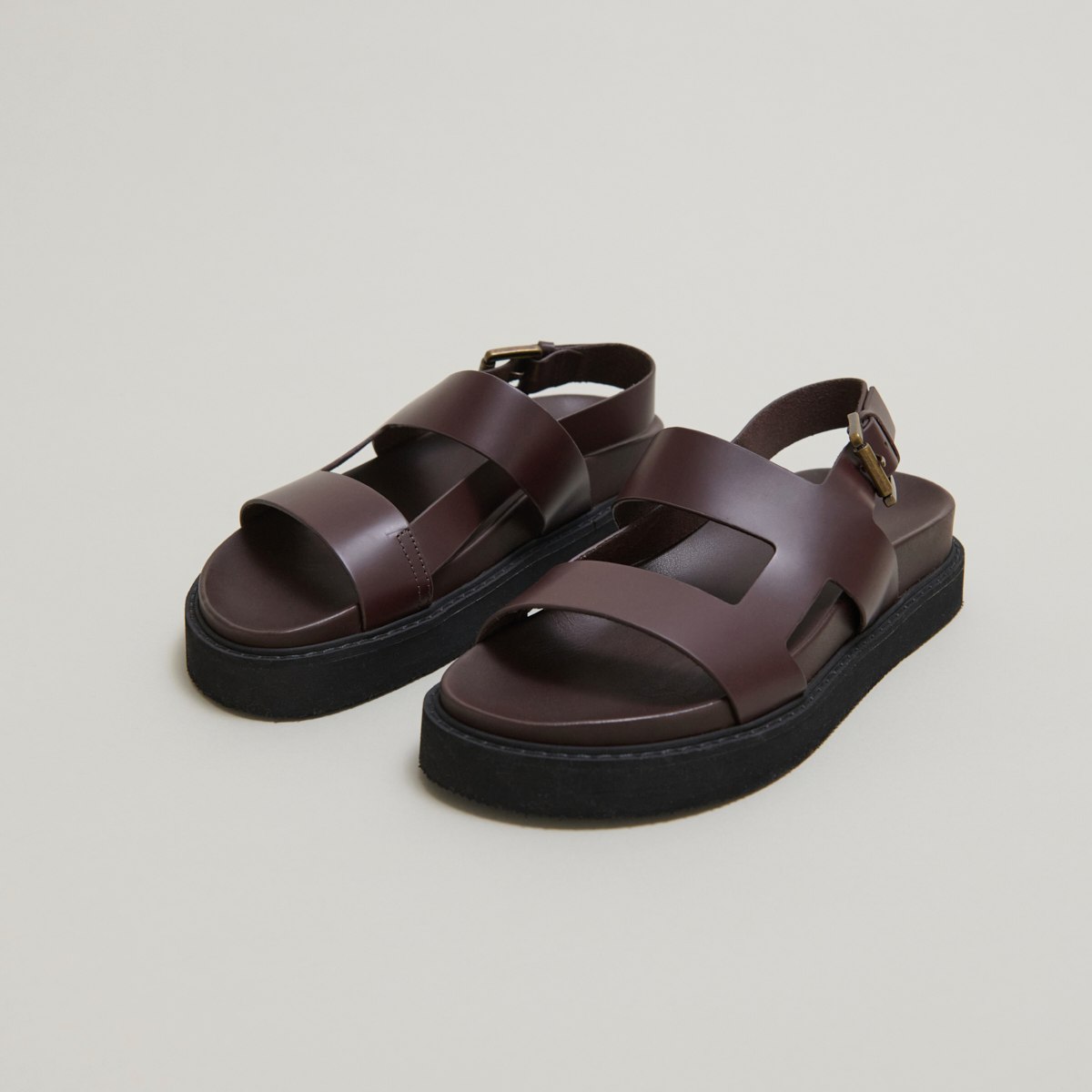 Jonak Lagune Platform Sandals, Brown Glazed Leather