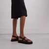 Jonak Lagune Platform Sandals, Brown Glazed Leather