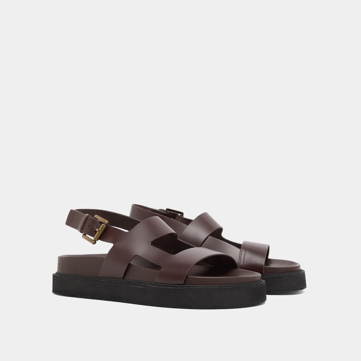 Jonak Lagune Platform Sandals, Brown Glazed Leather