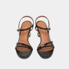 Jonak Vicomte Heeled Sandals, Black Leather