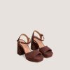 3200448-22 (2) Jonak Vlada Heeled Sandals, Brown Velvet