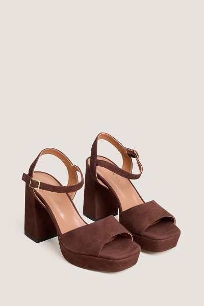 Jonak Vlada Heeled Sandals, Brown Velvet