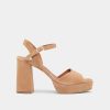 Jonak Vlada Heeled Sandals, Camel Velvet