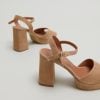 3200448-9 (6) Jonak Vlada Heeled Sandals, Camel Velvet