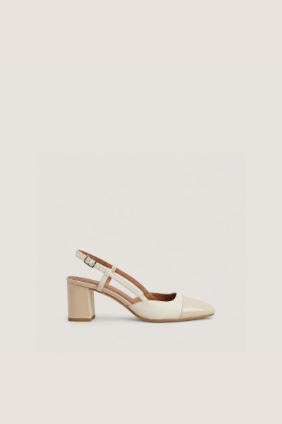 Jonak Dhapop Mary Janes, Ecru Patent & Leather.