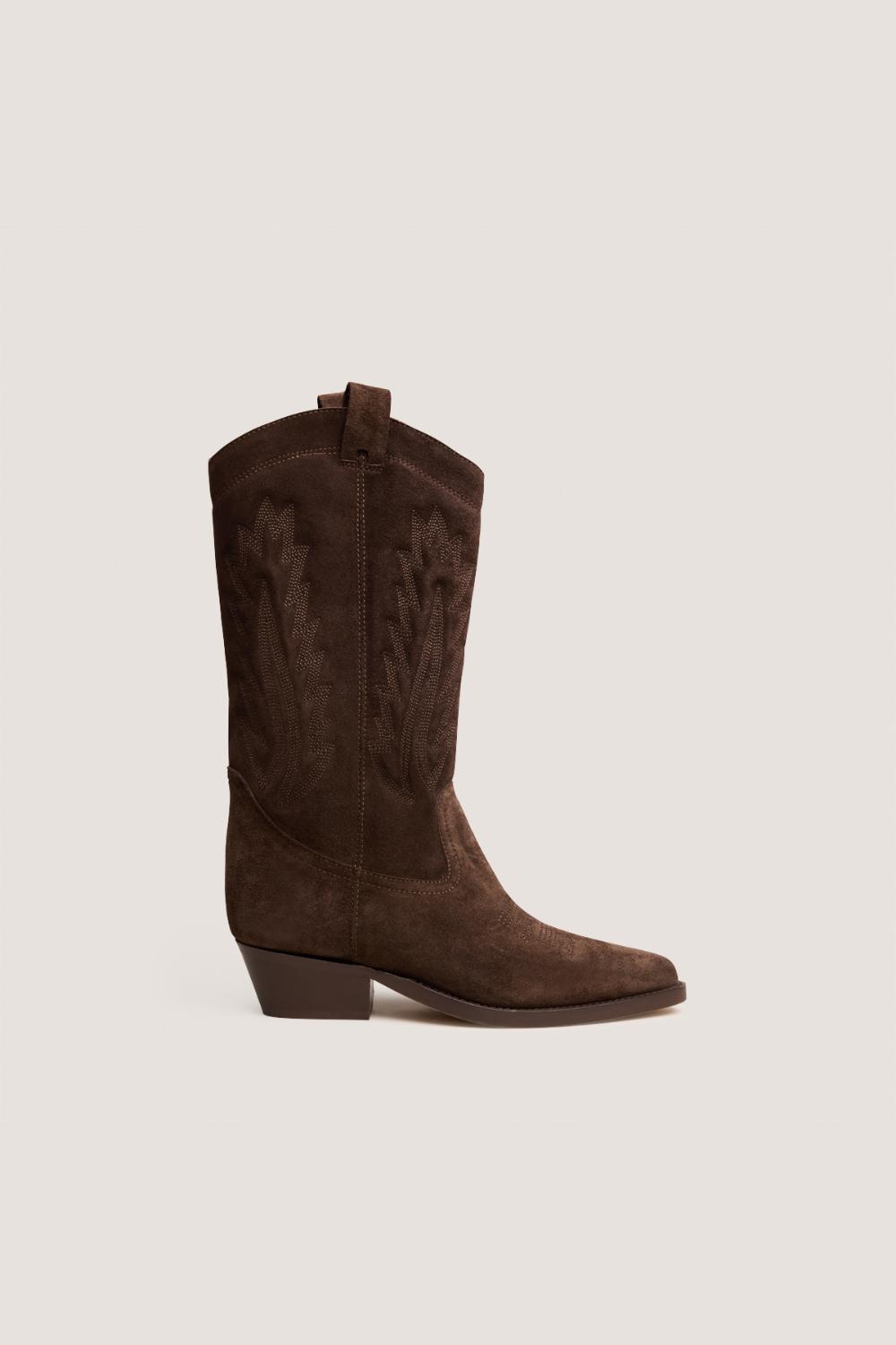 3300311-24 (2) Jonak Delea Boots, Dark Brown Suede