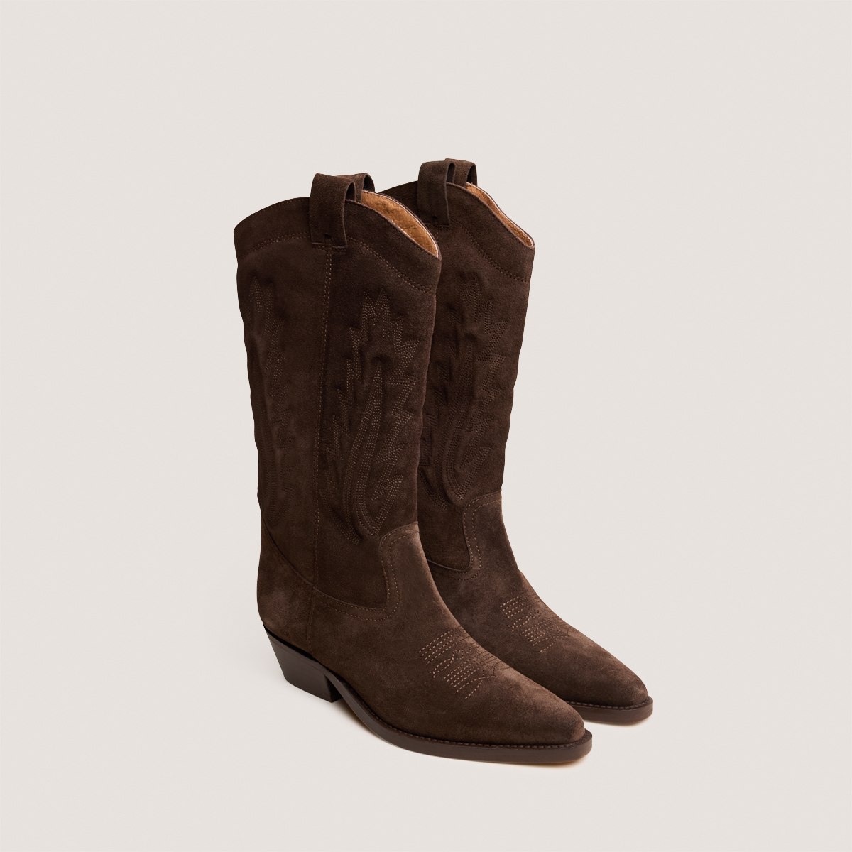 3300311-24 (4) Jonak Delea Boots, Dark Brown Suede